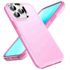 For iPhone 13 Double Solid Color Armor Phone Case(Pink) - 1