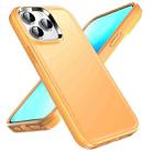 For iPhone 12 Pro Max Double Solid Color Armor Phone Case(Orange) - 1