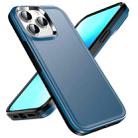 For iPhone 12 Pro Double Solid Color Armor Phone Case(Blue) - 1