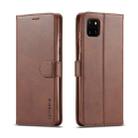 For Galaxy A81 / Note10 Lite / M60s LC.IMEEKE Calf Texture Horizontal Flip Leather Case with Holder & Card Slots & Wallet & Photo Frame(Coffee) - 1