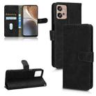 For Motorola Moto G32 Skin Feel Magnetic Flip Leather Phone Case(Black) - 1