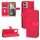 For Motorola Moto G32 Skin Feel Magnetic Flip Leather Phone Case(Rose Red) - 1