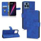 For T-Mobile Revvl 6 5G Skin Feel Magnetic Flip Leather Phone Case(Blue) - 1