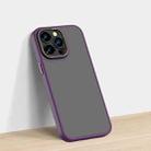 For iPhone 14 Lycra Series Skin Frosted Phone Case (Purple) - 1