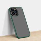 For iPhone 14 Plus Lycra Series Skin Frosted Phone Case (Green) - 1