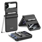 For Samsung Galaxy Z Flip4 GKK Magnetic Full Coverage Phone Flip Case with Pen(Black) - 1