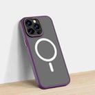 For iPhone 14 Plus Lycra Series MagSafe Skin Frosted Phone Case (Purple) - 1