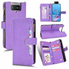 For ASUS Zenfone 7 Pro ZS671KS Litchi Texture Zipper Leather Phone Case(Purple) - 1