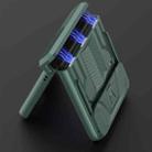 For Samsung Galaxy Z Flip4 GKK Sliding Camshield Magnetic Armor Flip Phone Case(Forest Green) - 3