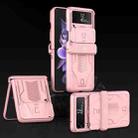For Samsung Galaxy Z Flip4 GKK Sliding Camshield Magnetic Armor Flip Phone Case(Sweet Pink) - 1