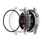 For Huawei Watch3 Pro New PC + Tempered Glass Integrated Protective Watch Case(Transparent White) - 1