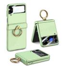 For Samsung Galaxy Z Flip4 GKK Magnetic Hinged Flip Case with Ring Holder(Matcha Green) - 1