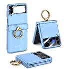 For Samsung Galaxy Z Flip4 GKK Magnetic Hinged Flip Case with Ring Holder(Blue) - 1