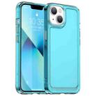 For iPhone 14 Plus Candy Series TPU Phone Case (Transparent Blue) - 1