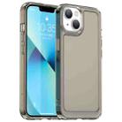 For iPhone 14 Candy Series TPU Phone Case (Transparent Grey) - 1