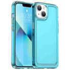 For iPhone 14 Candy Series TPU Phone Case (Transparent Blue) - 1