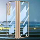 For Samsung Galaxy Z Fold4 GKK Integrated Electroplating + Glass Full Coverage Phone Case(Gold) - 1