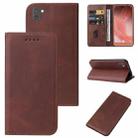 For Sharp Aquos R2 Magnetic Closure Leather Phone Case(Brown) - 1