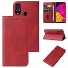 For Sharp Aquos S3 Magnetic Closure Leather Phone Case(Red) - 1