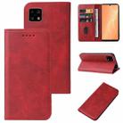 For Sharp Aquos Sense 4 Magnetic Closure Leather Phone Case(Red) - 1