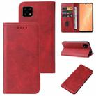 For Sharp Aquos Sense 4 Lite Magnetic Closure Leather Phone Case(Red) - 1