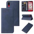 For Sharp Simple Sumaho 6A 201SH Magnetic Closure Leather Phone Case(Blue) - 1