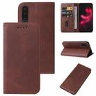 For Sharp Aquos Zero 5G Basic Magnetic Closure Leather Phone Case(Brown) - 1