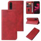 For Sharp Aquos Zero 5G Basic Magnetic Closure Leather Phone Case(Red) - 1