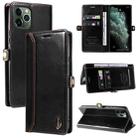 For iPhone 11 Pro Max GQUTROBE RFID Blocking Oil Wax Leather Case (Black) - 1