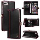 For iPhone SE 2022 / SE 2020 / 8 / 7 GQUTROBE RFID Blocking Oil Wax Leather Case(Red) - 1