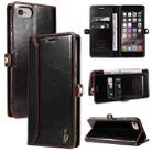 For iPhone SE 2022 / SE 2020 / 8 / 7 GQUTROBE RFID Blocking Oil Wax Leather Case(Brown) - 1