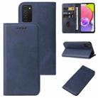 For Samsung Galaxy A03s 166mm Magnetic Closure Leather Phone Case(Blue) - 1