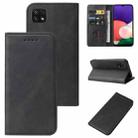 For Samsung Galaxy A22 5G JP Version Magnetic Closure Leather Phone Case(Black) - 1