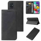 For Samsung Galaxy A51 4G / M40s Magnetic Closure Leather Phone Case(Black) - 1
