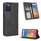 For Consumer Cellular ZMax 5G Magnetic Buckle Retro Texture Leather Phone Case(Black) - 1