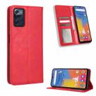 For Consumer Cellular ZMax 5G Magnetic Buckle Retro Texture Leather Phone Case(Red) - 1