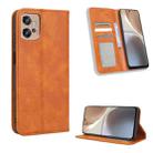 For Motorola Moto G32 Magnetic Buckle Retro Texture Leather Phone Case(Brown) - 1