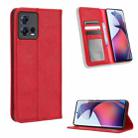 For Motorola Moto S30 Pro 5G Magnetic Buckle Retro Texture Leather Phone Case(Red) - 1