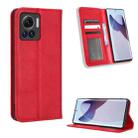 For Motorola Moto X30 Pro 5G / Edge 30 Ultra Magnetic Buckle Retro Texture Leather Phone Case(Red) - 1