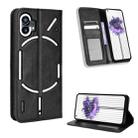 For Nothing Phone 1 Magnetic Buckle Retro Texture Leather Phone Case(Black) - 1