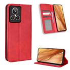 For Realme GT2 Explorer Master Magnetic Buckle Retro Texture Leather Phone Case(Red) - 1