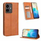 For vivo Y77 5G Magnetic Buckle Retro Texture Leather Phone Case(Brown) - 1