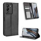 For Infinix Note 12 G96 Magnetic Buckle Retro Texture Leather Phone Case(Black) - 1