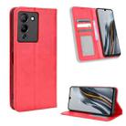 For Infinix Note 12 G96 Magnetic Buckle Retro Texture Leather Phone Case(Red) - 1