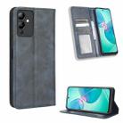 For Infinix Note 12i Magnetic Buckle Retro Texture Leather Phone Case(Blue) - 1