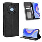 For Huawei nova Y90 Magnetic Buckle Retro Texture Leather Phone Case(Black) - 1