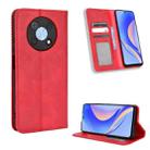 For Huawei nova Y90 Magnetic Buckle Retro Texture Leather Phone Case(Red) - 1
