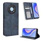 For Huawei nova Y90 Magnetic Buckle Retro Texture Leather Phone Case(Blue) - 1