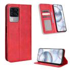 For Cubot X50 Magnetic Buckle Retro Texture Leather Phone Case(Red) - 1