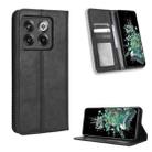 For OnePlus 10T 5G / Ace Pro 5G Magnetic Buckle Retro Texture Leather Phone Case(Black) - 1
